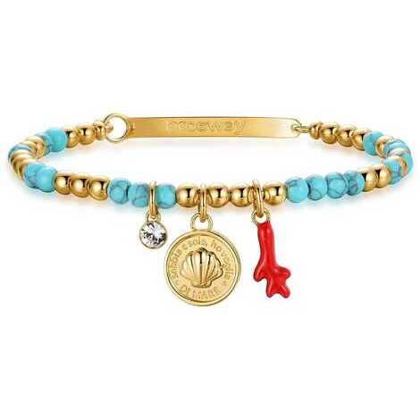 Bracciale conchiglia Brosway in acciaio e turchese