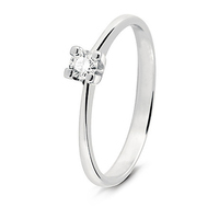 anello oro bianco con diamante