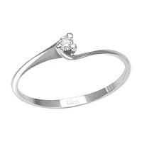 anello au con diamante