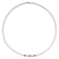 collana om perle fiume mm.5,5/6