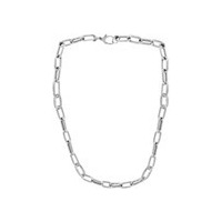 girocollo catena e zirconi bianchi/ rhodium plated