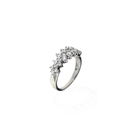 anello zirconi bianchi / rhodium plated