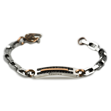 BINARIO BRACCIALE C/P ACCIAIO SS