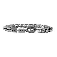 diamond bracelet steel silver