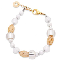 bracciale antica murrina in metallo e vetro murano