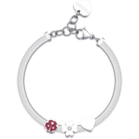 bracciale a catena con charms in acciaio s'agap  