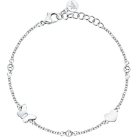 bracciale a catena con cuore e farfalla morellato