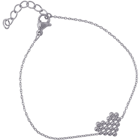 Bracciale a catena con cuore in acciaio Anartyx
