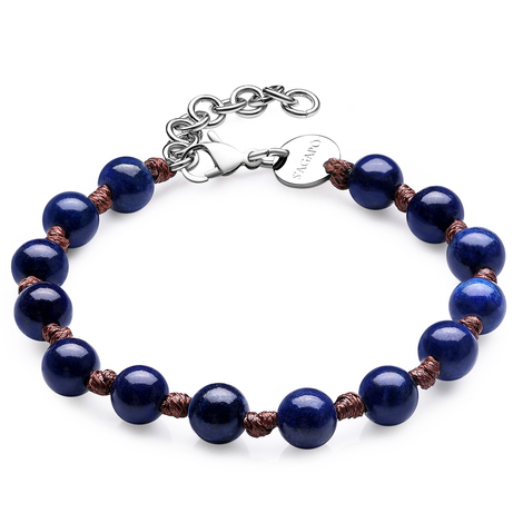Bracciale a catena con sfere in sodalite S'Agapò