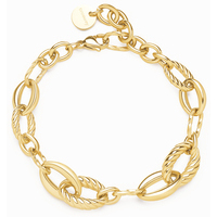 bracciale a catena donna in acciaio gold brosway