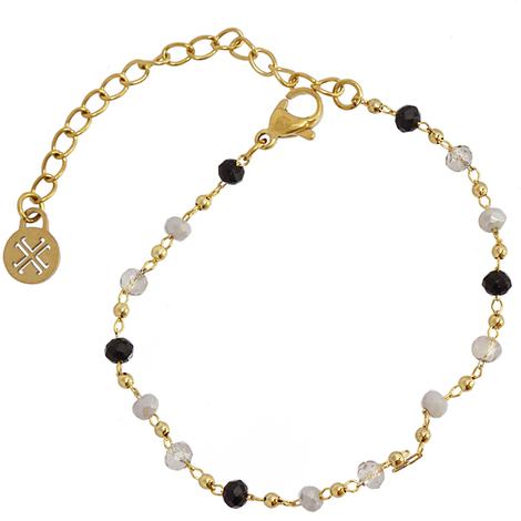 Bracciale a catena in acciaio con perline Anartyx 