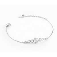 bracciale a catena in acciaio con zirconi guess 