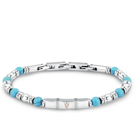 Bracciale a catena in acciaio da uomo Maserati 