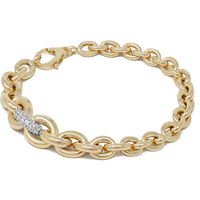 Bracciale Oro Giallo 9kt Carissima | Catena Box Forata 19 Cm | Gioiello Donna Eleganza Italiana