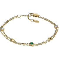 bracciale a catena multifilo in acciaio fossil 