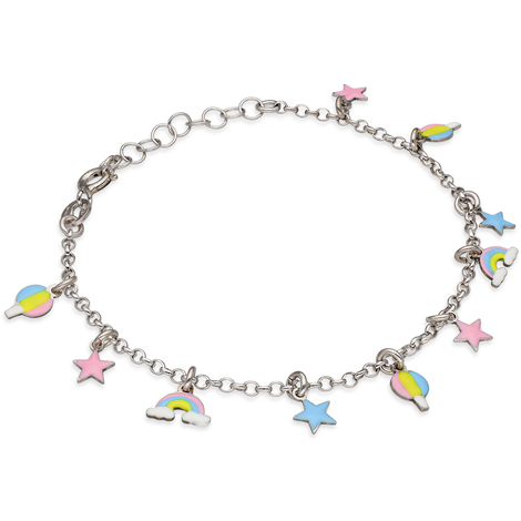 Bracciale bimba con charms in argento 925