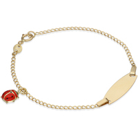 bracciale bimbo targa oro 9kt con coccinella