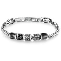 bracciale brosway in acciaio e smalto nero