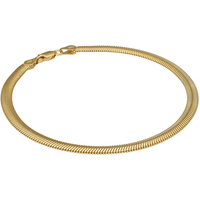 bracciale catena snake piatta in argento 925 gold