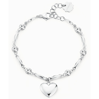 bracciale con cuore e cristalli in acciaio brosway