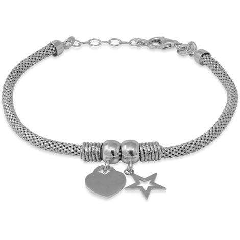 Bracciale con cuore e stella argento 925 SarniOro