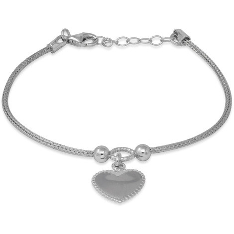 Bracciale con cuore in argento 925 SarniOro