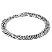 bracciale da donna a catena in oro bianco 9kt 