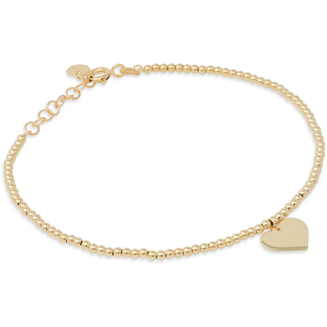 Bracciale da donna con cuore in oro giallo 9Kt