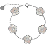 bracciale da donna in argento con fiori jl 