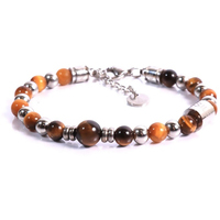 bracciale da uomo a gancio pietra occhio di tigre