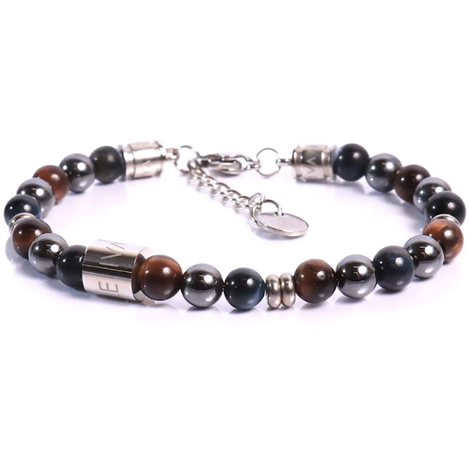 Bracciale da uomo a gancio pietra occhio di tigre