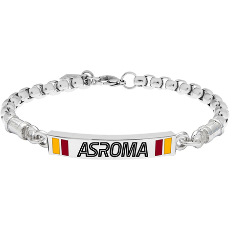 Bracciale da uomo in acciaio As Roma Lowell