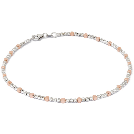Bracciale da uomo in oro bianco e rosa in 9Kt