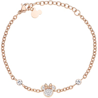 bracciale disney minnie acciaio rosa con zirconi 