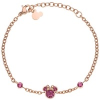 bracciale disney minnie in acciaio e cristalli 