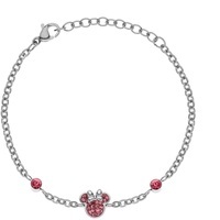 bracciale disney minnie in acciaio e cristalli 