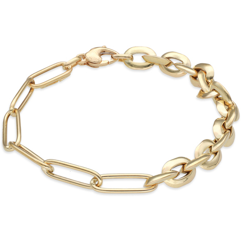 Cavigliera Oro Pieno DAINTY 9.5'' – Catena Marina 3mm, Nickel-Free Per Donna
