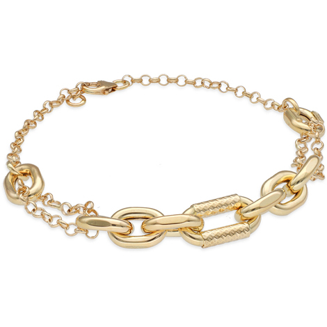 Bracciale donna a catena in oro giallo 18 kt