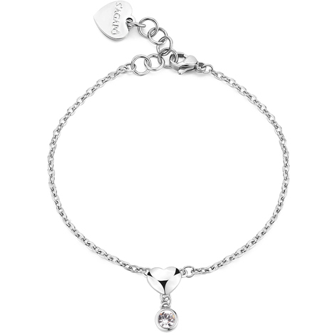 Bracciale donna con cuore e cristallo S'Agapò Luce