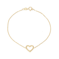 bracciale donna con cuoricino in oro 9kt