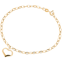 bracciale donna con cuoricino in oro 9kt
