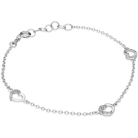 bracciale donna cuori in oro 9 kt