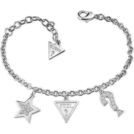 Guess Bracciale Uomo/Donna UBB81063 In Acciaio Inossidabile, Colore Argentato, Lunghezza 25 Cm