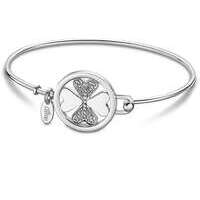 Bracciale Lotus Style Con Mano Di Fatima In Acciaio: Gioiello Donna Trendy Che Unisce Stile E Protezione Spirituale.
