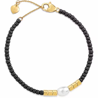 bracciale donna in acciaio con perline ops grains