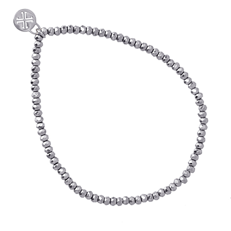 Bracciale elastico con perline in acciaio Anartyx 