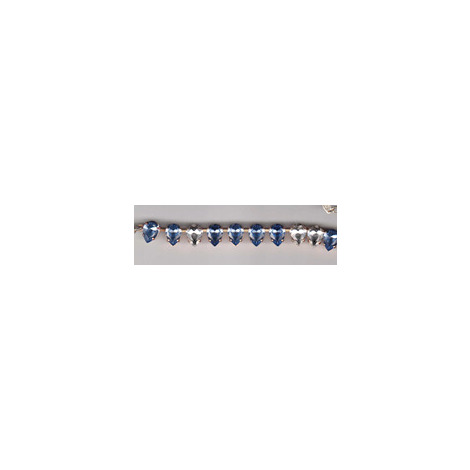 Bracciale Evita in ottone con cristalli a goccia