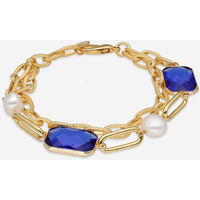 bracciale evita in ottone con cristalli e perle