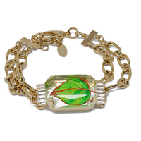 bracciale evita in ottone gold con centrale