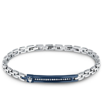 bracciale in acciaio a catena da uomo maserati 
